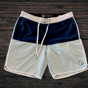 Vuori Men's Two-Tone Shorts - Navy and Light Gray